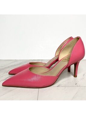 Sam Edelman Viv Pointed Toe Pink Faux Leather Pump 6M